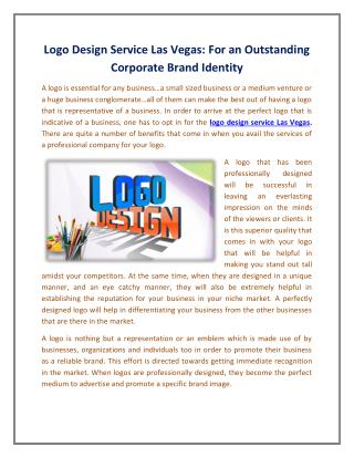 Logo Design Service Las Vegas For an Outstanding Corporate Brand Identity