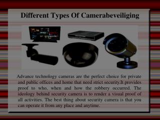 Different types of Camerabeveiliging