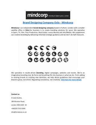 Brand Designing Company Oslo - Mindcorp