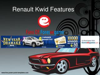 Win a Renault Kwid with New Year Dhamaka At Foreseegame