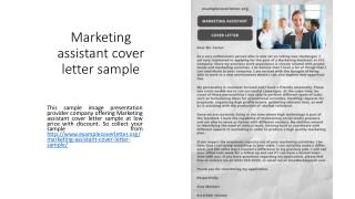 marketing assistant cover letter sample this sample image