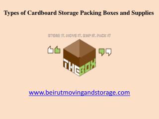 Cardboard Storage Packing Boxes and Supplies in Beirut, Lebanon