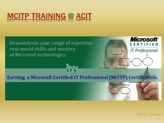 MCITP Training @ ACIT