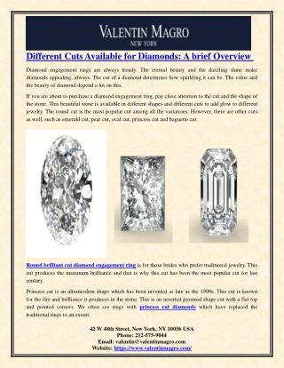 Different Cuts Available for Diamonds A brief Overview