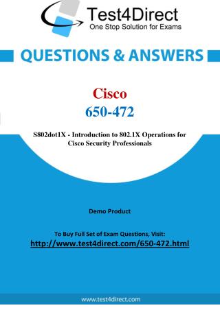 Cisco 650-472 Exam - Updated Questions