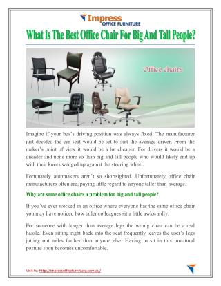 What Is The Best Office Chair For Big And Tall People?
