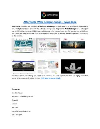 Affordable Web Design London - Sowedane