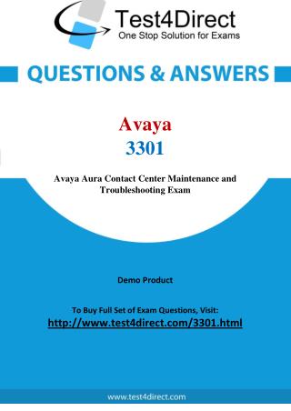 Avaya 3301 Test - Updated Demo