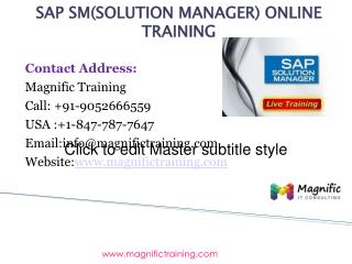 SAP SM(SOLUTION MANAGER) ONLINE TRAINING IN GERMANY|THAILAND