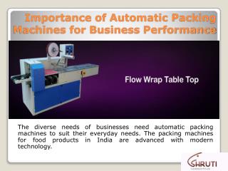 Importance of Automatic Packing Machines for Business Performance