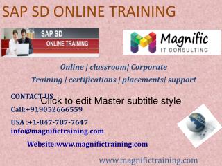 SAP SD ONLINE TRAINING IN USA|UK|CANADA