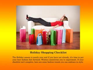 Holiday Shopping Checklist