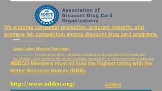 Discount Drug Card Association Benefits, Standards, Marketing Guidelines, Prescription and RX Card Organizations - NJ, N