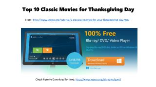 Top 10 classic movies for thanksgiving day