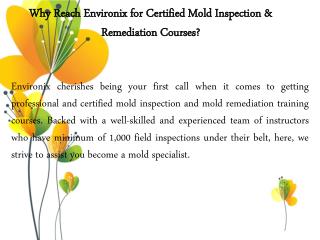 Mold Testing Certification Training Courses