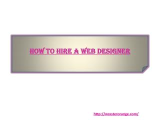 How to Hire a Web Designer