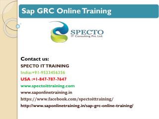 sap grc 10 training in usa,malaysia,south africa
