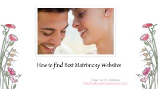 Tips to find best Matrimony Website