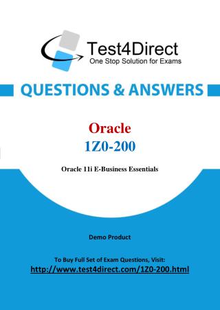 Oracle 1Z0-200 Test - Updated Demo