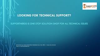 supportnerds is one stop solution shop for all technical issues