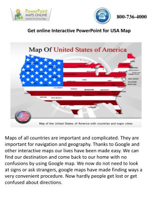 Get online Interactive PowerPoint for USA Map