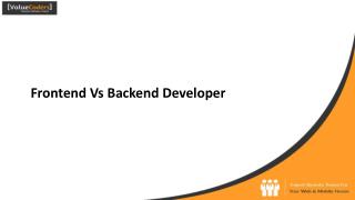 Frontend vs backend developer