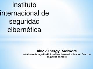 Black Energy Malware