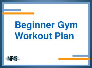 Beginner Gym Workout Plan