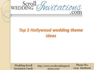 Top 5 Hollywood wedding theme ideas