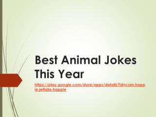 Best Animal Jokes This Year
