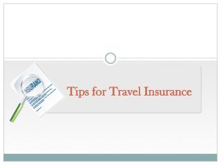 Tips for Travel Insurance
