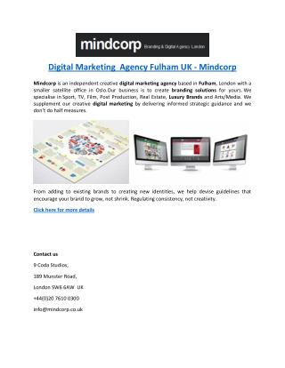 Digital Marketing Agency Fulham UK - Mindcorp