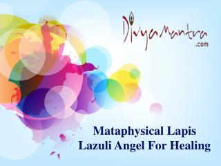 Mataphysical Lapis Lazuli Angel For Healing