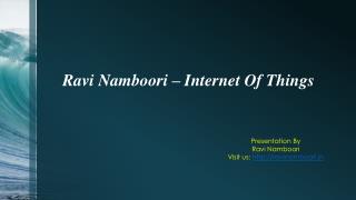Internet of things - Ravi Varma Namboori