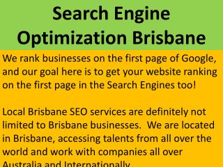 SEO Company | Search Engine Optimization Brisbane Services