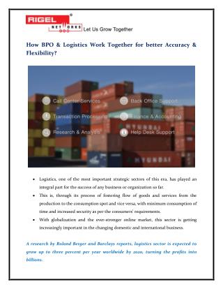 How BPO & Logistics Work Together for better Accuracy & Flexibility