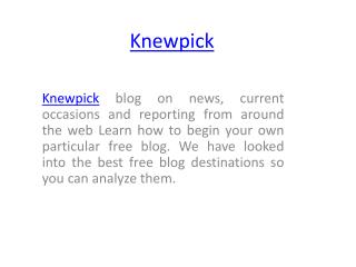 Good Blogging Site Knewpick