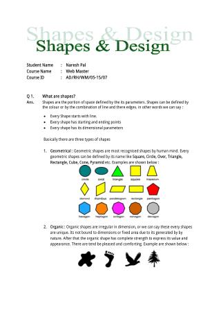 shapes and design interview question answer