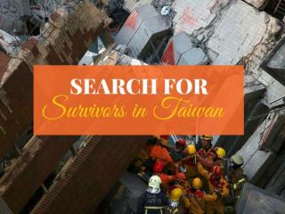 Search for survivors in Taiwan