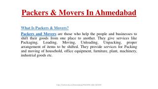 Packers And Movers In Ahmedabad