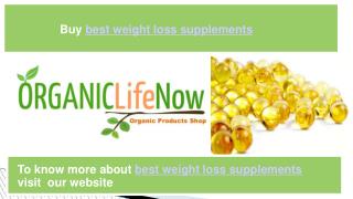 Natural weight loss supplements