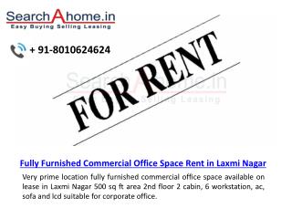 Furnished Commercial Office Space On Lease in Shakarpur East Delhi