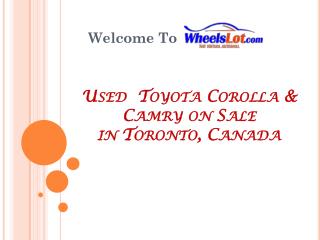 Used Toyota Camry on Sale in Toronto