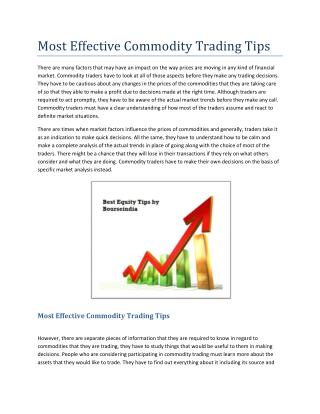 free tips for intraday trading of commodity