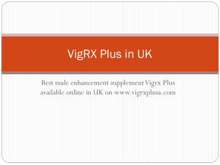 Where to buy VigRX Plus in UK