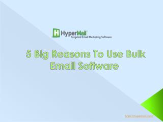 5 Big Reasons To Use Bulk Email Software