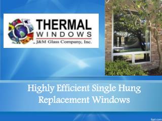 Highly Efficient Single Hung Replacement Windows