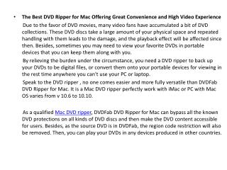 The Best DVD Ripper for Mac