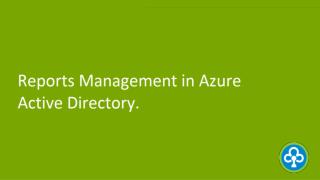 Reports Management in Azure AD - microsoft azure in singapore