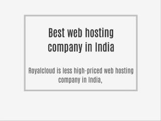 Best web hosting company in India